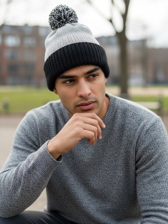 Black and Gray Reversible Hat main image 6